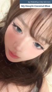 OLALILA Softlens My Douyin Coconut Blue Natural Lens 14.5mm by Pinkin Minus & Normal