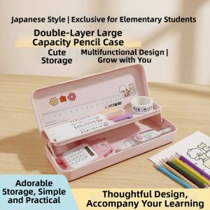 Multifunctional Large Capacity Double Layer Pencil Box