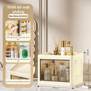 SHIHE | Hộp Đựng Mỹ Phẩm Chống Bụi Dung Lượng Lớn Gấp Được
