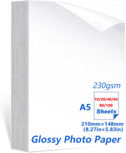 A3/A4/A5 Photo Paper 20Sheets Waterproof Glossy for Photo Paper230gsm Card Paper Inkjet Photo Paper