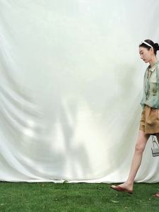 SUSHE | Digital Gradient Dyeing and Silver Thread Embroidery Chinese Style Light Shirt for Summer