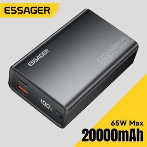 Essager 65W 20000mAh pin sạc dự phòng với USB hiển thị kỹ thuật số một loại C Cổng 29W QC PD sạc điện thoại iPhone nhanh iPad macbook Huawei Xiaomi Samsung