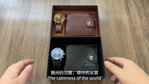 MYS Mens Watch Set Wallet Set Fashion Watch Leather Wallet Includes Gift Box Gift for Father Valentines Day Gift
