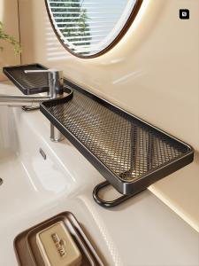 evesigar | Wall-Mounted Bathroom Storage Rack Stand Free-Drilling