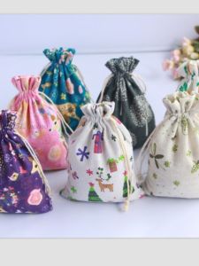 10 * 14cm Drawstring Printing Festival Event Cotton Bag