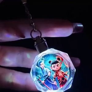 สุดฮิตปี2025!พวงกุญแจรถ นาจา พวงกุญแจคริสตัลของขวัญวันเกิด ระยิบระยับ