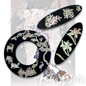 Phong Cách Trung Hoa Mới Kẹp Tóc Trang Sức Thời Trang Cổ Điển Kiểu Dáng Ngọt Ngào Và Mát Mẻ Tác Phẩm Nghệ Thuật Vỏ Sò Tráng Men Mùa Thu 2024