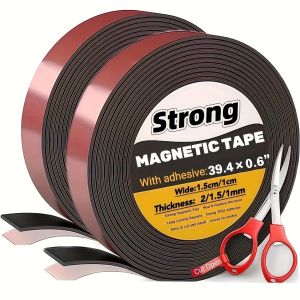 Super Adhesive Magnetic Tape - A Flexible and Durable Rubber Strip Used for Crafts Refrigerators and Dry Wipes