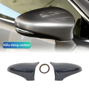 Cặp Ốp Gương Chiếu Hậu Bằng Sợi Carbon Màu Đen Bóng Cho LEXUS GS RC F Sport 2015-2018 Phụ Kiện Trang Trí Cánh Gió Thời Trang