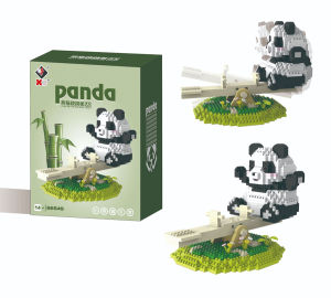 Creative Giant Panda Building Blocks Small Particle Educational Toys Desktop Ornaments Childrens Holiday Gifts