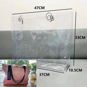 Transparent Protective Canvas Bag PVC Cover Dustproof Waterproof Wear-resistant Simple Design Storage Bag for Daily Use
