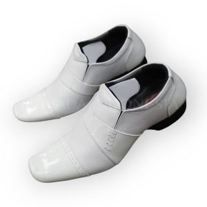 SEPATU PANTOFEL FORMAL PRIA ( GARANSI KULIT SAPI 100% ) MODEL 6002 PUTIH ( PREMIUM HIGH QUALITY )