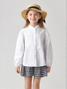 Marc&Janie | Sweet Ruffle Collar Pure Cotton Girls Shirt