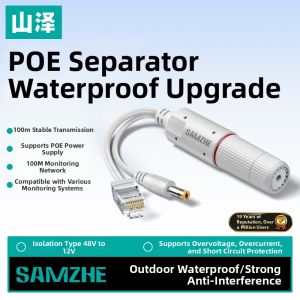 Samzhe | Outdoor Compatible Power Over Ethernet Splitter Voltage Conversion For Security Cameras