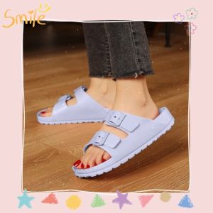 LH.Bigsize ใหม่สุด⚡️รองเท้าแตะผญสีพาสเทลแต่งสายคาดปรับได้ รองเท้าทรงดี มีหลากหลายสี ไรซื้อเลยยยยย ทรงไดต่อจีมากกกกกก💖