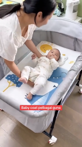 Obaby Paris OB026 Premium Foldable Baby Cot Adjustable Height Adjustable Angel Multi-function Rocking Cradle Baby Crib Portable Baby Cot Multifunctional Cradle Foldable Cradle