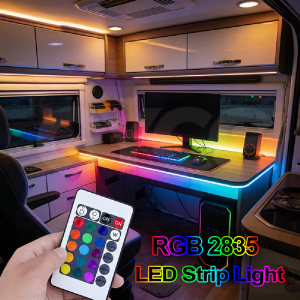 OSIDEN | 2835 LED Strip Light RGB Rope Lights Self-Adhesive Cuttable Battery Powered for TV/PC Backlighting Gaming Room Decoration