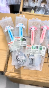 Sudu Kids Stainless Steel Spoon Cute Cartoon Design Kuromi Capybara Safe Tableware Kawaii Utensil