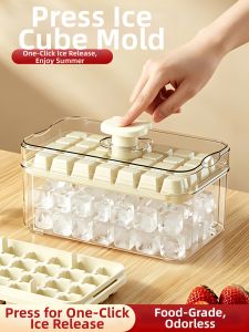 LUOCHENG | Press Food-Grade Ice Cube Mold With Lid