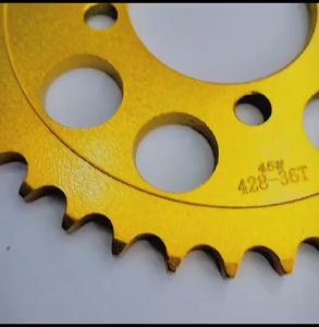 GEAR GIGI TARIK DEPAN BELAKANG + RANTAI SET GOLD 36T-14T/428H-104L SMASH NEW SUZUKI KUALITAS SUPER