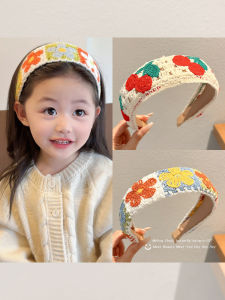 NING ZHOU | Embroidered Knitted Wide Edge Hair Hoop