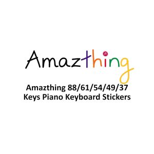 Amazthing 88/61/54 Keys Piano Keyboard Stickers including Number Staff Notation and Letter