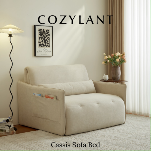 Cozylant Cassis Electric Sofa / Sofa Bed for Living Room / Beige Green / Foldable Sofa for Study Room / Electric Sofa Recliner /Multifunctional Sofa