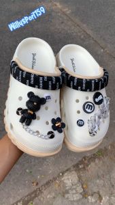 Sendal Dewasa Wanita Eva Rubber Wedges Tali Belakang Jelly Fashion Trendi Motif Rantai Viral