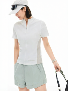 Slimming Cotton Lycell Short-sleeved Blouse