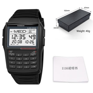 Multifunctional Mens Calculator Watch Fashion Luxury LED Electronic Watch Digital Sports Waterproof Watch Computer Style