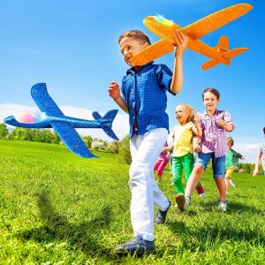 Children Hand Throw Flying Glider Planes Toys Kids Foam Aeroplane Model Children Outdoor Fun Toys