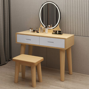 Solid Wood Modern Minimalist Bedroom Makeup Table Integrated Small Luxury Popular Original Wood Master Bedroom Makeup Desk