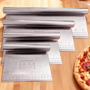 Multipurpose Pastry Scraper Tool with Measurement Marks for Even Portions Stainless Steel Build Bench Scraper Kitchen