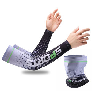 Sleeve Mask Set Summer Cycling Sun Protection Men Women Arm Sleeves Driving Fishing Travel Breathable Elastic Face Neck Cover