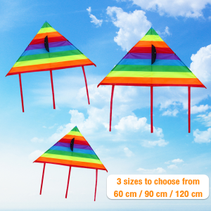 MaxPlus Colorful Butterfly Kite Triangular Rainbow Kites Children Outdoor Toy with Free Kite String