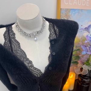 French Lace Bralette Set Wireless Layering Inner Wear White Top Underwear Vest Style Fixed Strap Backless Thin Cup Pure Color