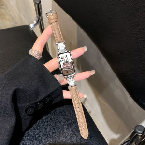 Uhada Huawei Band Compatible Leather Sport Bracelet Womens Watch Strap Creative Litchi Pattern Cat Claw Design for Bands 8 7 6