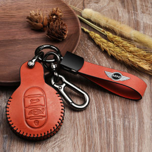 BMW Mini Key Cover Shell Cooper F54 F56 F60 JCW Compatible Leather Vintage Style Driving Personal Item Car Interior Accessories