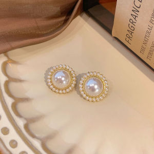 Elegant Pearl Imitation Stud Earrings Womens Fashion Trend Luxury Lightweight Design Sensation Ear Jewelry Accessory