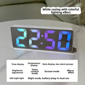 TEKANAI | Digital LED Alarm Clock with Calendar and Temperature