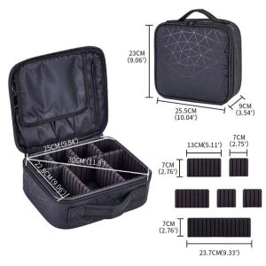 Female PU Leather Profession Makeup Case Nail Tool Suitcase For Women Cosmetics Box Beautician Cosmetics Organizer Storage Case