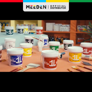 Meeden 1L Studio Acrylic Paint High Gloss Heavy Body Finish User-Friendly Packaging 33.8 fl.oz. Paint Tub For Murals Large Canvases & Multi-Surface Art