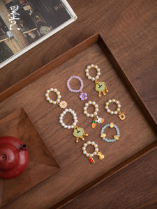 Handwoven Tea Pot Lid Ornamental Pendant Creative Small Hanging Decoration Tea Ceremony Essential Pure Ink Personalized Design