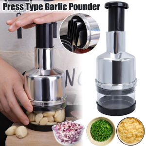 22.2*9cm push-loại đa chức năng ép tỏi pounder thép không gỉ Máy xay thức ăn trái cây và rau công cụ phụ kiện nhà bếp