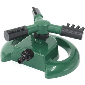 360° Rotating Lawn Garden Water Sprinkler Irrigation System 3 Nozzle Pipe / Paip Air Bercabang