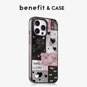 Heart Bow Pattern Plaid Protective Magnetic Phone Case