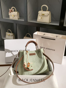 Trendy Color Block Bucket Handbag Womens Crossbody Shoulder Bag Commuter Mack Jennifer Brand Pure European Style PU Leather