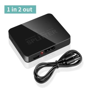 1 in 4 Out HDMI Splitter HD 4K Video Switcher HDMI-Compatible Cable Adapter 1x4 Hub For PS4 Laptop Monitor TV Box Projector