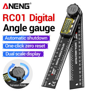 ANENG | ANENG RC01 Digital Angle Ruler with 0.1 Division Value for Home Decoration Construction DIY Parts Tilt Angle Measurement Tool