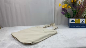 Lora Canvas Bag with Zip Plain Tote Bag 12oz Shopping Bag Black Color Natural Color